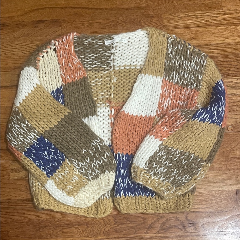 Altar'd State Multicolor Patchwork Cardigan - image 1